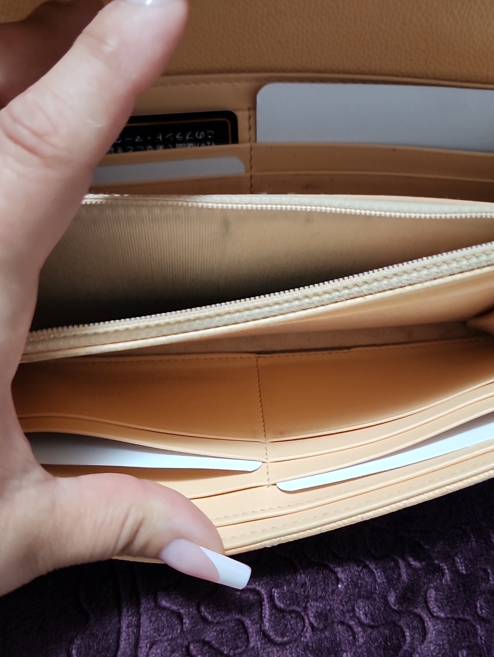 CHANEL Blush Tan Folded Leather Wallet - Picture 8 of 12